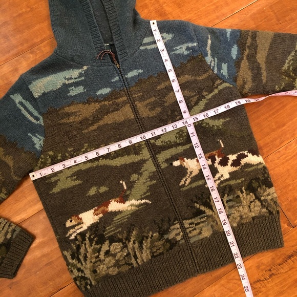 Lauren Ralph Lauren Knit Dog Zip Sweater Cardigan - Picture 8 of 8